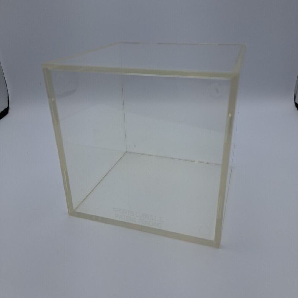 Sports Cubes Baseball Holder Display Case 2-Piece Clear Acrylic Patent Pending - Picture 3 of 9